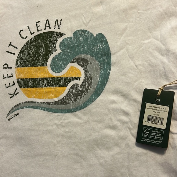 Tentree NWT W organic cotton keep it clean tshirt - Picture 3 of 5